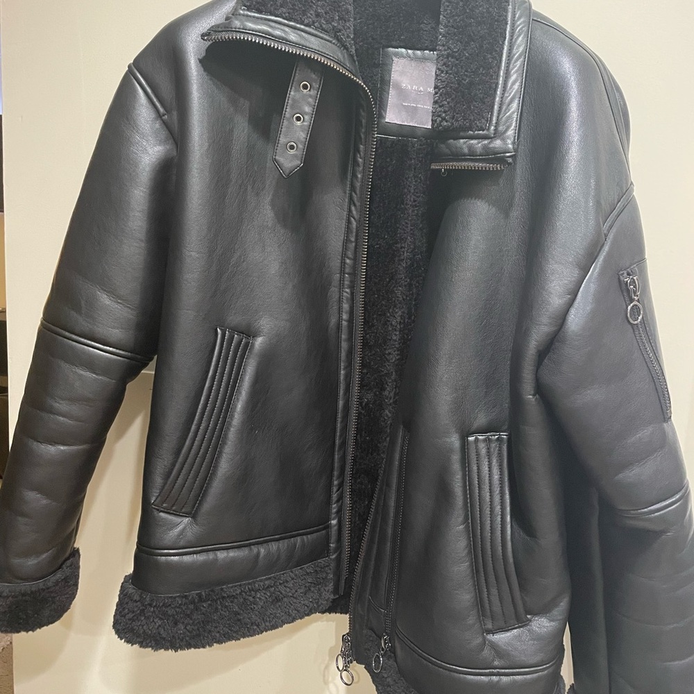Zara faux leather jacket - Picture 2 of 8